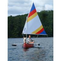 Canoe kit with outriggers, click for larger image
