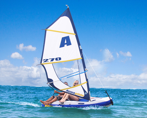 Sailboats To Go » Aquaglide Multisport 270 Inflatable Sailboat and 