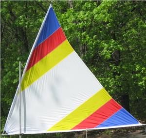 45 SF white Dacron Sail for Super Snark or Sea Snark or DIY boat 