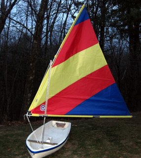 Sail for Super Snark etc Blue Yellow Red Navy colors canoe Sea Snark E2 