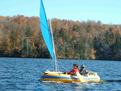 SailboatsToGo»Inflatable boat sail rig PLANS &amp; how to sail 